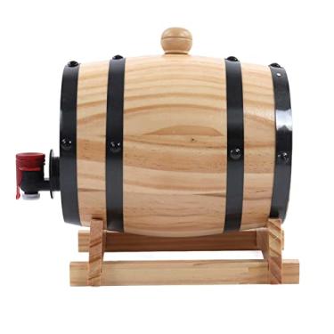 Imagem de Barris de vinho, barris de pinheiro de vinho autofabricado barris de envelhecimento de pinheiro de madeira Barrelor de cerveja bar Cate Barbe Shop (1L)