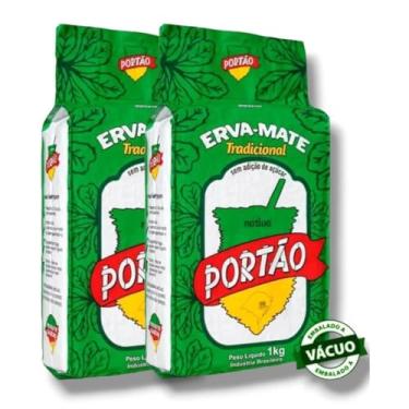 Imagem de Erva-Mate Portão Chimarrão Tradicional a Vácuo (Fardo 2 unidades) 1kg.