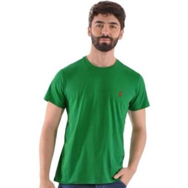 Imagem de Camiseta Ralph Lauren Masculina Custom Fit Red Icon Verde-Masculino