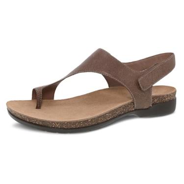 Imagem de Dansko Sandália feminina Reece – Palmilha de espuma viscoelástica e cortiça para conforto e suporte do arco – Sola de borracha leve para uso prolongado – Versátil, casual a elegante, com alça de