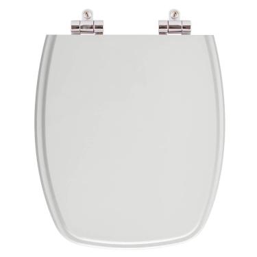 Imagem de Assento Sanitário Poliester Soft Close Primula Plus Cinza Claro para vaso Fiori 6lpf