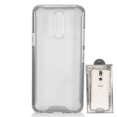 Imagem de CELZEN - Para LG K40, Harmony 3, Xpression Plus 2 (2019) LM-X420, LG Solo LTE L423DL - Capa de telefone fina transparente híbrida à prova de choque - AC4 Smoke