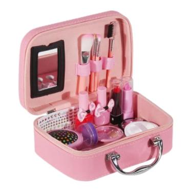 Imagem de Generic Brinquedos de maquiagem para crianças Kits de maquiagem de mentira com caixa de maquiagem Cosméticos Princesa Brinquedo Bolsa de cosméticos Conjunto