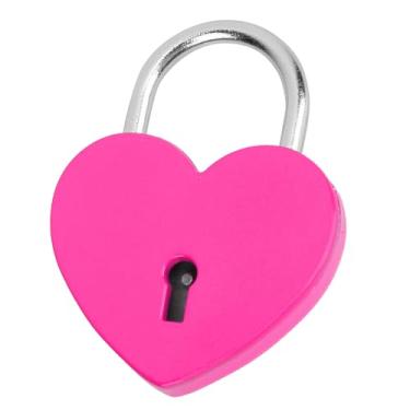 Imagem de Fechaduras Com Chave, Cadeado Em Forma de Coração, Suprimentos para Artesanato Doméstico Com Chave, Cadeado Requintado Colorido de Metal 45x59mm (Rosa #18)