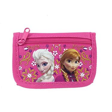 Imagem de Disney Carteira infantil Frozen, Elsa e Anna, dobrável, rosa choque