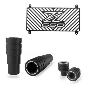 Imagem de Kit Slider E Protetor De Radiador Kawasaki Z650 18 19 20 21 - Protecto