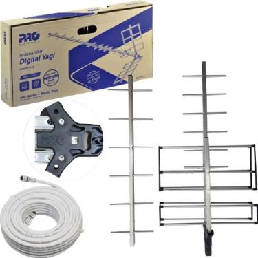 Imagem de Antena Externa Tv Uhf Digital Longo Alcance 100% Testada com Cabo 15 M