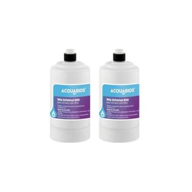 Imagem de KIT 02 UN Refil Universal RV 01 Acquabios 20L/h Carvão Ativado