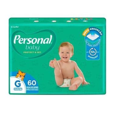 Imagem de FRALDA DESCARTÁVEL PERSONAL PROTECT &amp SEC G C/60 8 Á 12,5KG