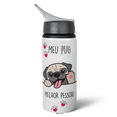 Imagem de Garrafa Squeeze NK - Meu Pug, melhor pessoa! - JPS INFO