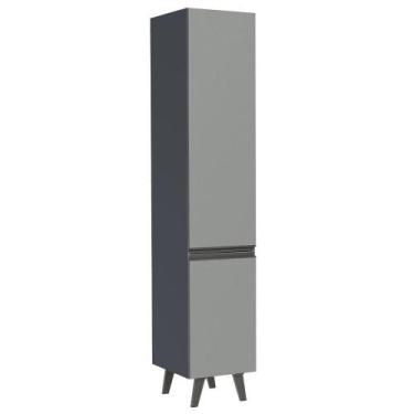 Imagem de Paneleiro Armário de Cozinha 40 cm 2 Portas Cinza Nice Madesa, Cinza