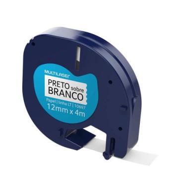 Imagem de Fita Para Rotuladora Dymo Papel Branco M - Rf026 - Multilaser, Preto