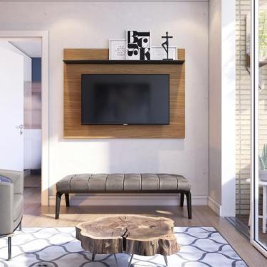 Imagem de Painel Suspenso Maia TV de até 47 Polegas com Prateleira Noce/ Preto p
