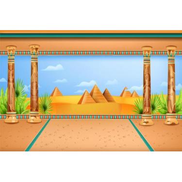 Imagem de Painel de Lona Egito Pirâmides Palácio do Faraó - 200x150cm - Fabrika 