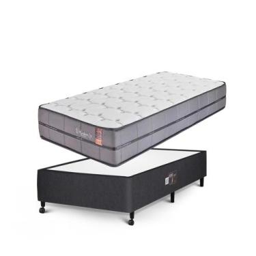 Imagem de Conjunto Madison F.A.Colchões Solteiro Americano Box Castor Class Tecn