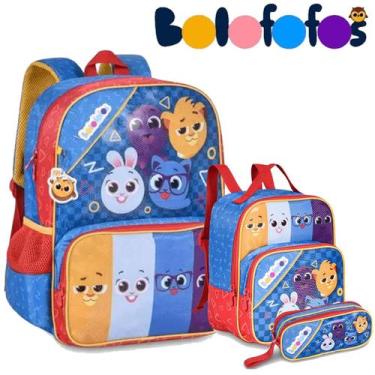 Imagem de Mochila de Costas Lancheira Térmica e Estojo Duplo Bolofofos - Clio