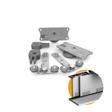 Imagem de Kit Sistema Para Porta de Correr Ro47 Com Guia Mola 4025 Rometal, RO-4