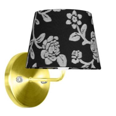 Imagem de Arandela Dourado De Cupula Tradicional Floral Prata - MARRYLUZ