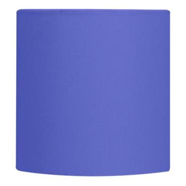 Imagem de Cúpula Cilindrica  de Abajur Tecido Azul 15x16cm - MARRYLUZ