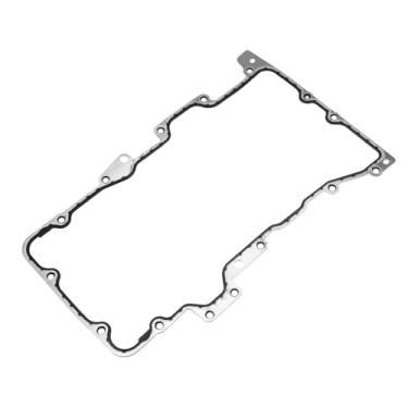 Imagem de VekAuto Junta de cárter de óleo de filtro de transmissão de carro compatível com Mazda 6 3.0L V6 - Gas 2003-2005, junta de cárter de óleo de motor preta de borracha durável