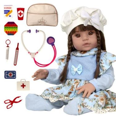 Imagem de Bebe Reborn SIliconado Menina Princesa com Acessórios Luxo - Cegonha R