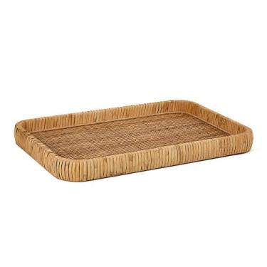Imagem de Bandeja em Fibra Natural Retangular - 45x30cm - Abra Casa