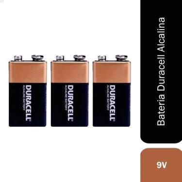 Imagem de 3 Bateria 9v Alcalina Duracell Pilha Original