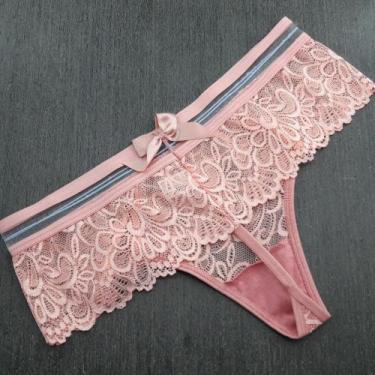 Imagem de Calcinha sexy fio dental cintura média transparente - Calcinha Merlin 