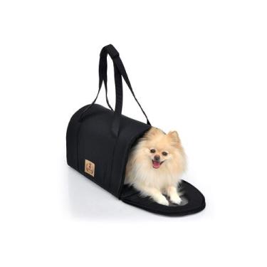Imagem de Bolsa Luxo para Cachorro e Gato Pet - Bichinho Chic, Preto, M