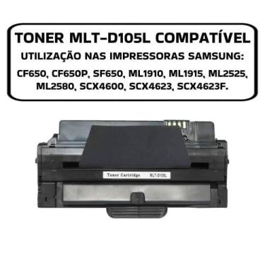 Imagem de Toner Compatível Para Scx-4600 Scx-4623f Scx4600 D105 D105L Preto - Di