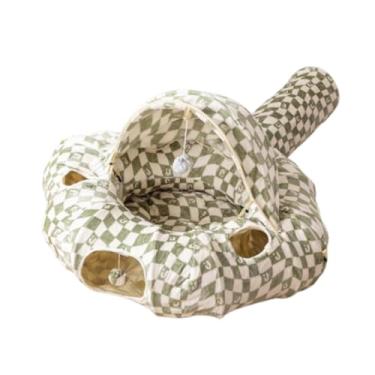 Imagem de Bothyi Cama de túnel para gatos, caverna de túnel para gatos de interior, dobrável, brinquedo de playground para gatos pequenos, médios e grandes, gatinhos