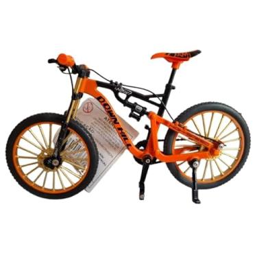 Imagem de Miniatura Bicicleta De Metal Realista Para Coleção Cor Laranja TK-AB6893
