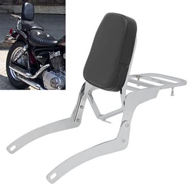 Imagem de Motaux Passenger Sissy Bar com bagageiro encosto traseiro para Yamaha Virgo 250 125 XV250 XV125 1989-2020, cromado