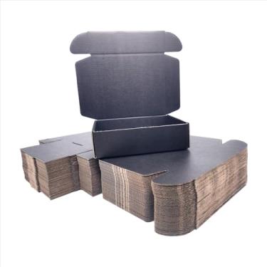 Imagem de JIKEER2 Pacote com 50 Caixas de Remessa Pequenas de 7 X 6 X 2", Caixas de Armazenamento de Papelão Ondulado Preto