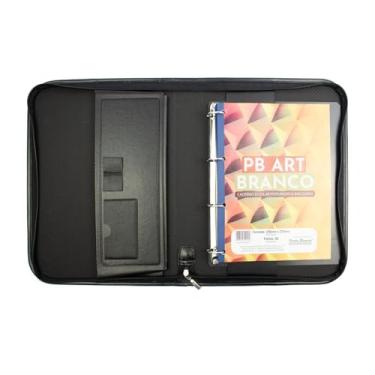 Imagem de Pasta Fichário Escolar com Bloco e Prancheta Incorpast 16441 – 4 Argolas de Metal, Prática para Estudos e Uso Profissional