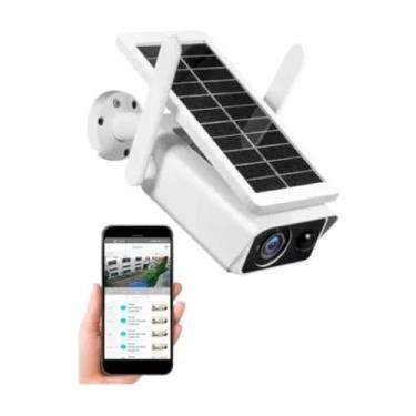 Imagem de Câmera de Segurança Wi-Fi Energia Solar ou Bateria, Full HD, Visão Noturna, Sensor de Movimento, Áudio Bidirecional, Monitoramento Remoto, à Prova d’Água, App, Alerta Inteligente