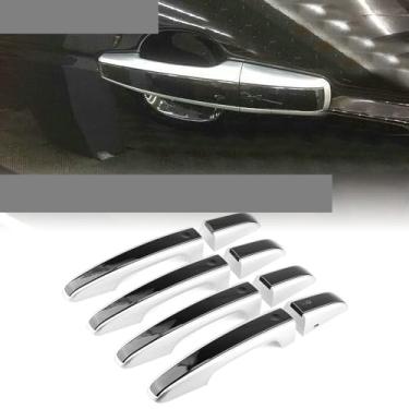Imagem de 8 peças de acabamento para maçaneta de porta de carro, capa de maçaneta compatível com Land Rover Range Rover Evoque, compatível com Discovery 5 Vogue L405 2013-2021