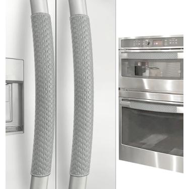 Imagem de Capas de maçaneta de porta de geladeira, conjunto de 4, capas de maçaneta de eletrodomésticos de desempenho, capas de maçaneta de geladeira antiderrapantes, mantenha sua cozinha limpa, protetores de