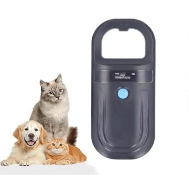 Imagem de Scanner de microchip para animais de estimação ISO11784/85/FDX-B/EMID, leitor portátil de animais de estimação de 134,2 kHz, recarregável, para cão/gato/porco/animal (preto)