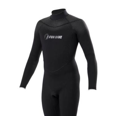 Imagem de Roupa Neoprene 7mm Neoflex Fun Dive - Modelo Unissex Inverno, Preto, 2