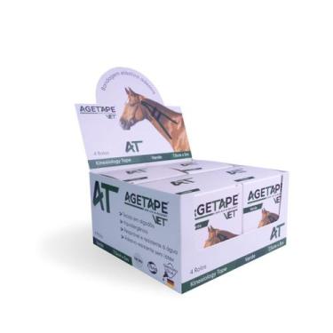 Imagem de Kit 4 Rolos Agetape Vet - 7,5cm X 5m - Verde Escuro, Verde escuro