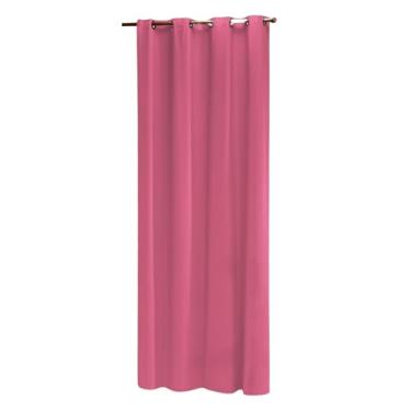 Imagem de Cortina Blackout PVC (Plástico) com UMA FOLHA Corta Luz 100% 1,40M x 2,50M de Parede com Ilhós (PINK)
