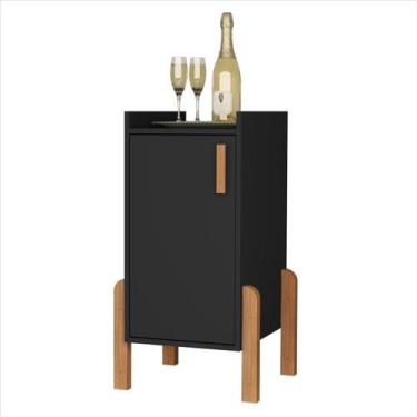 Imagem de Armário Balcão para Cozinha Poseidon Preto 1 Porta Sal