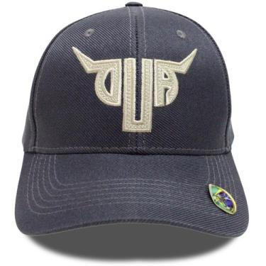 Imagem de Boné Básico Aba Curva Cinza Logo Bordado Dourado Original Duagro, Cinz