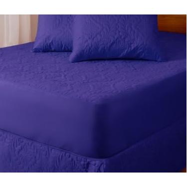 Imagem de Lençol Protetor Impermeavel Matelado(Azul royal,Casal)