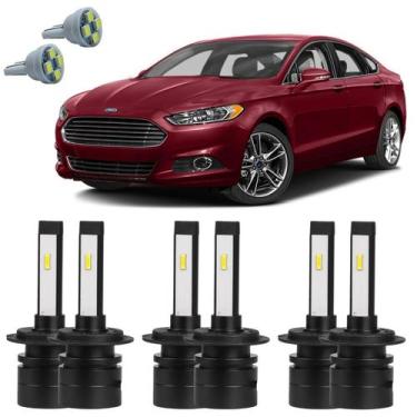 Imagem de Lâmpadas Ultra Led Alto Baixo Milha Ford Fusion + Pingo T10 - Autovex 