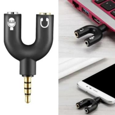 Imagem de Adaptador Para Fone Headset Microfone Lapela P2 X P3 Áudio - Atomo