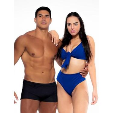 Imagem de Kit Casal Biquini Hot Pant e Sunga Boxer Perfeito Linha Maldivas - Meu