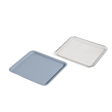 Imagem de Our Place Conjunto de acessórios Wonder Oven – Cesta de fritadeira extra a ar e assadeira antiaderente revestida de cerâmica | Seguro para forno, ecológico | Sal azul