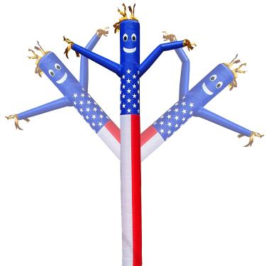 Imagem de Mkevi – Tubo inflável de 6 metros, boneco de avião, dançarino, maluco, com vento, voador, para fazer você mesmo, se destacar (sem soprador de 46 cm), Us Flag, 20 ft Tall, 18in Diameter